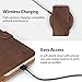 Snakehive Genuine Leather Wallet Case for iPhone X/XS – Flip Cover with Card Slots & Stand (Brown)