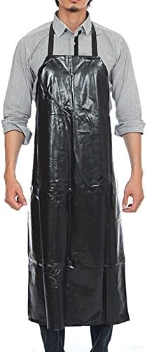 Heavy Duty Vinyl Waterproof Apron Anti Oil Acid Apron. Neck Strap Sewn To The So You Can Actually Hang Longer Ties In Back