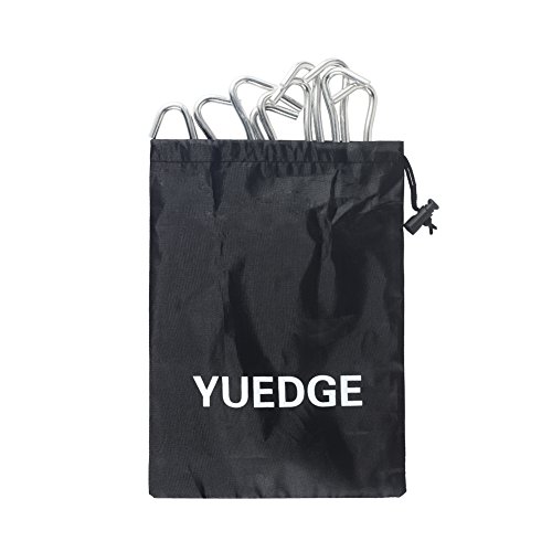 YUEDGE 18CM10PCS Tent Pegs Lightweight Heavy Duty 7-Shaped Aluminum Alloy Tent Pegs Stakes Nail for Gardening, Camping, Hiking