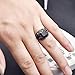 Women Skull Rings Gothic Jewelry (Purple CZ, 7)