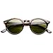Vintage Inspired Small Round Circle Key Hole Retro P3 Sunglasses with Rivets (Tortoise)