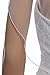 SAMKY 1T 1 Tier Pencil Edge Bridal Wedding Veil - White Elbow Length 30
