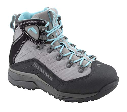 Simms Vaportread Rubber Sole Wading Boots for Women - Lightweight Vibram Sole Fishing & Hiking Boots - Neoprene Lining, Smoke, 10 (Best Wading Boot 2019)