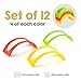 TopKitch Set of 12 Stackable Microwave Safe Taco Holders for Hard or Soft Shells - (4 Red, 4 Yellow and 4 Green)