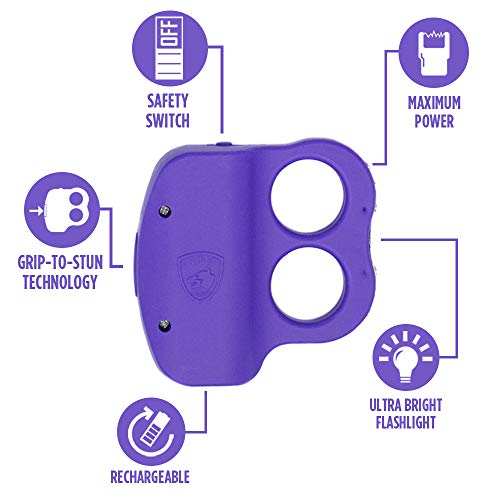 Guard Dog Stun Gun for self Defense with LED Flashlight Purple Pricepulse
