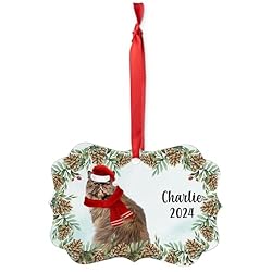 Tortoiseshell Persian Cat Christmas Ornament 2024