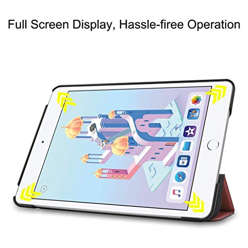 MatureGirl Ultra-Thin Smart Cover Stand Case Magnetic for Ipad mini5 Slim Leather Sheath (for Ipad mini5 Wine)