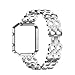 ANCOOL Fitbit Blaze Watch Band Women Men,Stainless Steel Metal Bracelet Link Replacement Wrist Strap for Fitbit Blaze Smartwatch -Silver