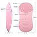 SIXPLUS Silicone Facial Cleansing Brush Deep Cleanse and Exfoliating (Pink)