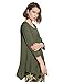 BELAROI Women 3/4 Sleeve Swing Tunic Tops Plus Size T Shirt (1X, Army Green)