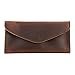 Plinrise Vintage Leather Long Metal Button Wallet, 5.5