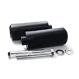 Krator MT219-017 Black Slider (2004-2012 Yamaha FZ6 No Cut Extended Frame Crash Protectors Motorcycle)