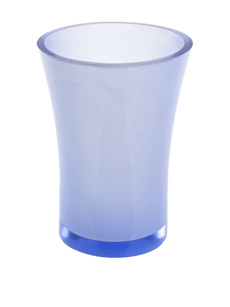 Gedy by Nameeks Gedy Flaca Aucuba Tumbler, 1" L x 3.41" W, Transparent, Thermoplastic Resin, Blue, 3.41" x 3.41" x 4.68"
