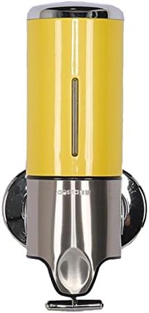 Wall Mount Pumps Single 500ml Plastic Shampoo and Soap Dispenser (Yellow)
