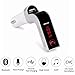 Bluetooth FM Transmitter for car, TIANSHILI Handsfree Bluetooth Receiver Car Kit with Mic/TF Card/USB Drive/AUX Play for iPhone,iPad and Other Android Phones-Silver