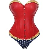 NIYIGEJI Women Sexy Cosplay Costume Wonder Women Corset and Shorts Set¡­