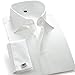 QB French Cuff Shirts For Men Slim Fit Men Shirts Long Sleeve Dress Shirts