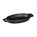 CasaModa Pre-Seasoned Cast Iron Mini Au Gratin Oval Baker, 5.75-Inch-by-3.75-Inch, Small