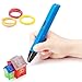Soyan Professional 3D Printing Pen with Temperature & Speed Control, Large OLED Screen, Work with PLA and ABS (Blue)