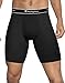 Champion Men's 2-Pack Tech Performance Longer Leg Boxer Brief, Black, X-Large