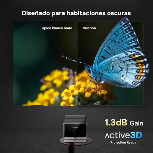 Valerion 120-inch Fixed Frame Projector Screen, 1.3dB Gain, 80% Picture Quality Enhancement, 4K/8K Ultra HD, 3D Compatible, Works with Long Throw, Short Throw & Ultra Short Throw Projectors