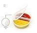 2-Compartment BPA-Free Disposable Food and Snack Freezer Storage Containers with Hinged Lids (3.5 oz 50 Pack) | Travel Snack Cups | Store Homemade, Organic Purees | Freezer Dishwasher Safe