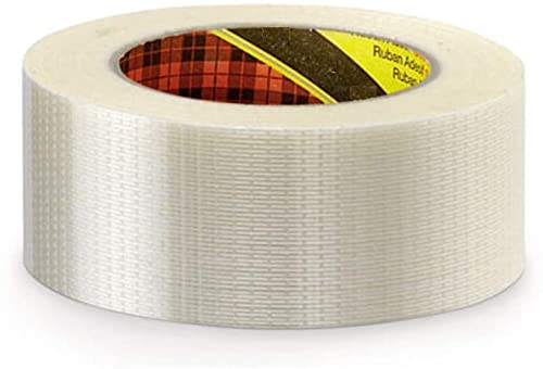 MAX SOLUTIONS Extra Strong Crossweave Fibreglass Reinforced Filament Tape Heavy Duty Tear Resistant Packaging Parcel Box Sealing Packing Tape (2, 50mm x 50M)