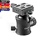ODWARF R1 39.7lbs CNC Professional Premium Metal Damping Camera Tripod Ball Heads with 1/4 Quick Shoe Plate Includes Tri-Bubble Levels Ballhead for Tripod,Monopod,Slider,DSLR Camera,Camcorder