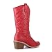 West Blvd - Womens Miami Cowboy Western Boots (8.5 M US, Red Pu)