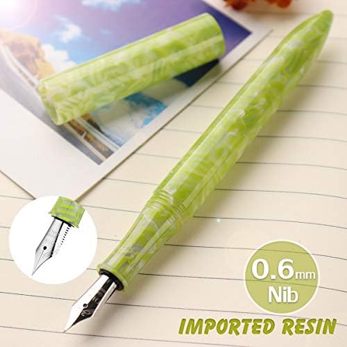 Fountain Pens|Resin Blue material Fountain Pen calligraphy Nib 0.38mm write Office school supplies|by AZUDAN