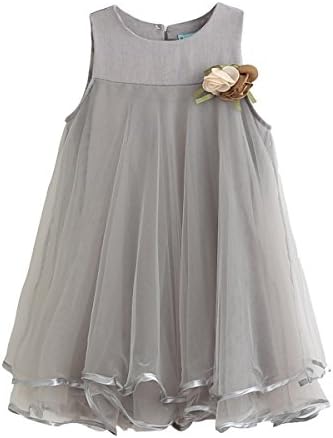 Baby Girl Sleeveless Tulle Lace Flower Dress for Birthday Prom Wedding Merry Day
