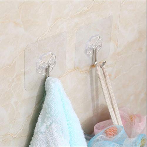 Ankola Vacuum Adhesive Hooks 2-32 pcs Strong Self Adhesive Stainless Steel Hooks Hanger for Shower Keys Bags Bathroom Kitchen (32 pc Plastic Hook) - Thumbnail 3