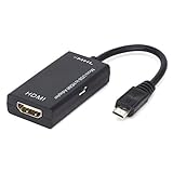 Yinguo 5 Pin Micro USB To HDMI Adapter Converter Cable 1080P HDTV for Android Devices Samsung Galaxy Note 4, Note Edge, S2, HTC One M8
