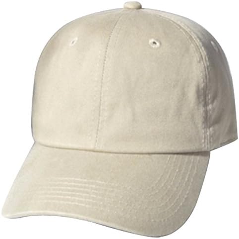 Cotton Plain Baseball Cap Adjustable Hat - Unstructured ( 2 TYPE, 33 COLORS ) (1 TYPE, KHAKI)