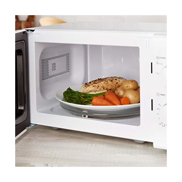 Tower T24034WHT 20 Litre 700W Manual Microwave with 5 Power Levels and a 35 Minute Timer, White