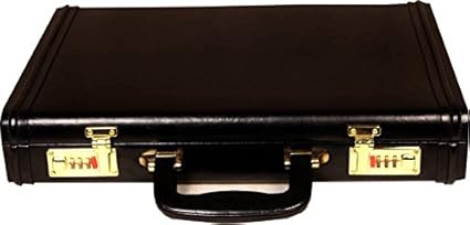 OBANI Faux Leather Briefcase Black