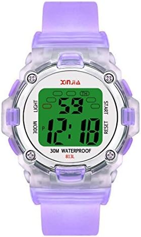 Kids Digital Watches for Boys Girls,7Colors Led Light Outdoor Sports Waterproof Multi Function Wristwatch with Alarm/Timer/Dual Time Zone,Dial Strap Detachable Fun Children's Watch