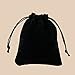 Wudygirl 100 PCS Velvet Drawstring Bags Jewelry Pouches Drawstring Bags 5X6'' Cloth Gaming Dice Fingertip Gyro Marble Jewelry Bags (100PCS Black, 5x6)