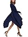 Meaneor Women's Long Sleeve Waterfall Asymmetric Drape Open Long Maxi Cardigan, Medium, Navy Blue1