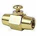 Interstate Pneumatics VBT44 - Brass Button Valve 1/4 Inch x 1/4 Inch Female NPT, Red, Small, AMT-VBT44