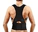 Medical-Grade Adjustable Magnetic Posture Support Back Brace - Relieves Neck, Back and Spine Pain - Improves Posture (Black) by Poscure(TM)