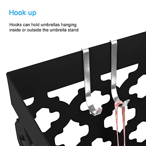 image for NEX Umbrella Holder, Metal Umbrella Stand Rack with Drip Tray and Hook