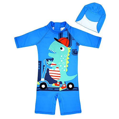 Baby Toddler Girl Unicorn Swimsuit Short Sleeve Bathing Suit-One Piece Swimwear Infant Toddler Sunsuits for Baby Girls (Skateboarder, 5-6T)
