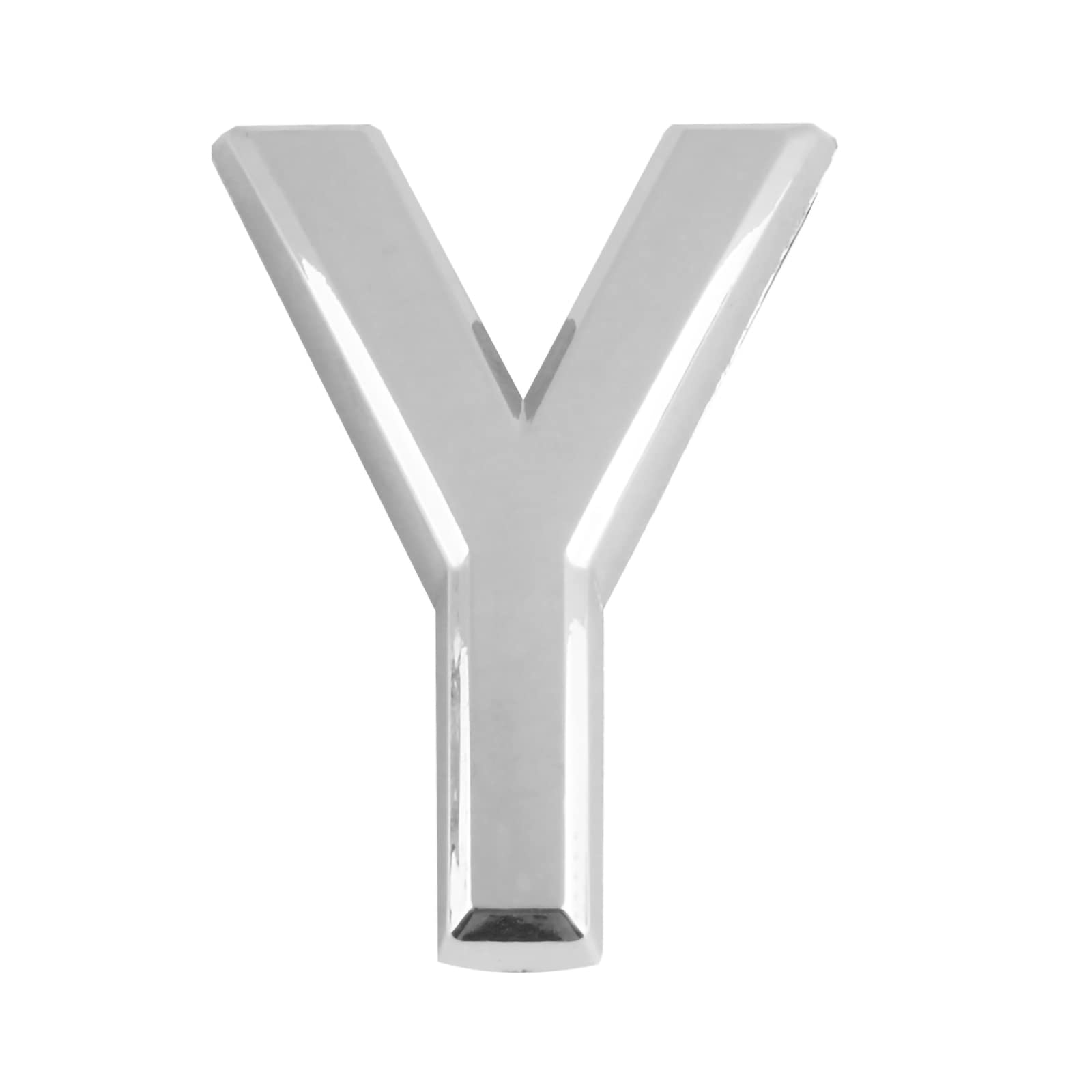 Larcele 1.96inch/5cm Self-Stick Modern House Number ABS Address Numbers Silver Mailbox Number 3 Pieces MPH-04(Letter Y)