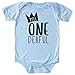 Mr One-Derful Baby Boys 1st Birthday Bodysuit First Birthday Outfit for Boys Light Blue Bodysuit 18 Months