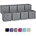 Cube Storage Baskets For Organizing - 11 Inch - Set of 8 Heavy-Duty Storage Cubes For Storage and Organization. Makes The Perfect Bins For Cubby Storage Boxes Or Cube Storage Organizer (Grey)
