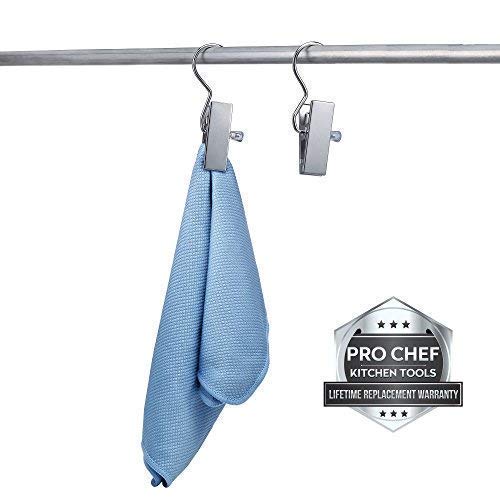 Pro Chef Kitchen Tools Microfiber Cleaning Cloth - Household Wipes And Cloths - Polish Clean Stainless Steel Sinks - Streak Free Window Glass And Bathroom Mirrors - Shine Sinks - Wet Dry Towel Set 3 - Thumbnail 5