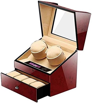 ワインディングマシーン 自動 ワインディングマシーン 2本巻き 4本収納 収納ボックス 静音設計 反磁化 防塵 引き出し付き タッチlcdデジタルディスプレイ ピアノ塗装 5つのモード Llld Candchipiona Com