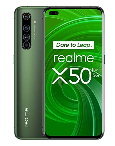 Realme X50 Pro Vert Mousse Smartphone Débloqué 5G - (Ecran : 6,44 Pouces – 8 Go Ram – 256 Go Rom - Double Nano Sim - Android) [Version Française]