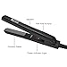 KIPOZI Hair Straightener Mini 0.5 Inch Ceramic Flat Iron for Travel, Effective for Bangs Short and Thin Hair, Dual Voltage Heats Up Quickly Black
